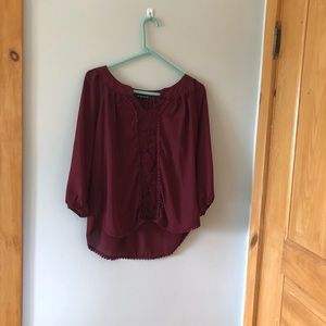 ❗️❗️FLASH SALE❗️❗️Wine colored blouse